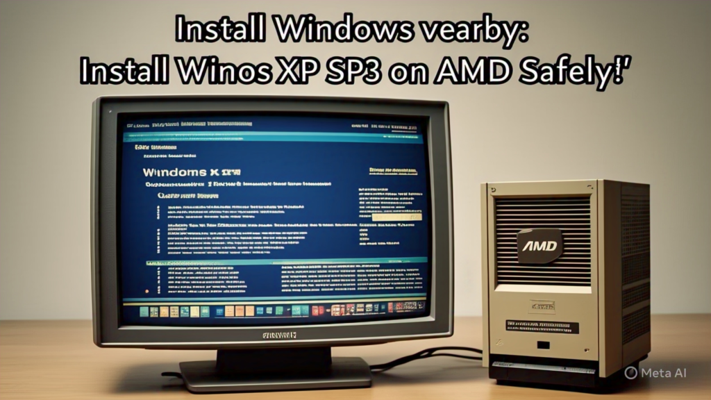 installation of the window on xp sp3 on amd command